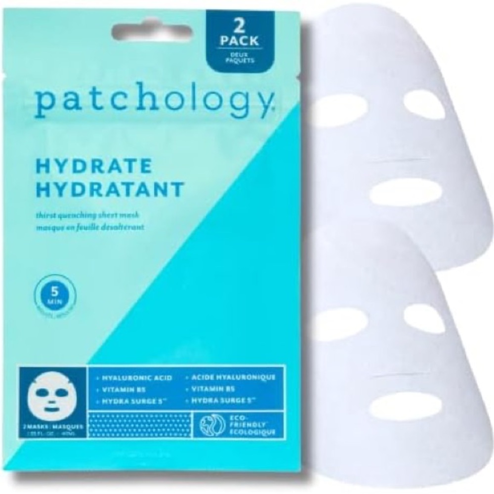 💥 3/$15 🆕 Patchology “Hydrate” Hyaluronic Acid Sheet Masks